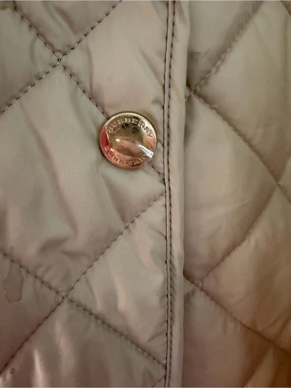 Like New Burberry Beige Quilted Jacket Originally $1097 - Picture 4 of 8